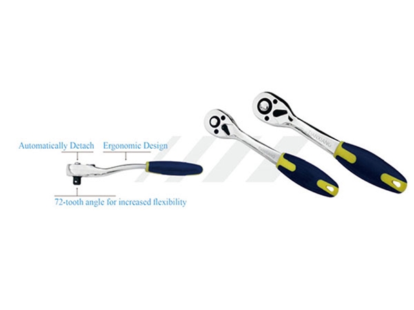 RATCHET HEAD WITH BENT HANDLE, 72 TEETH(1/2